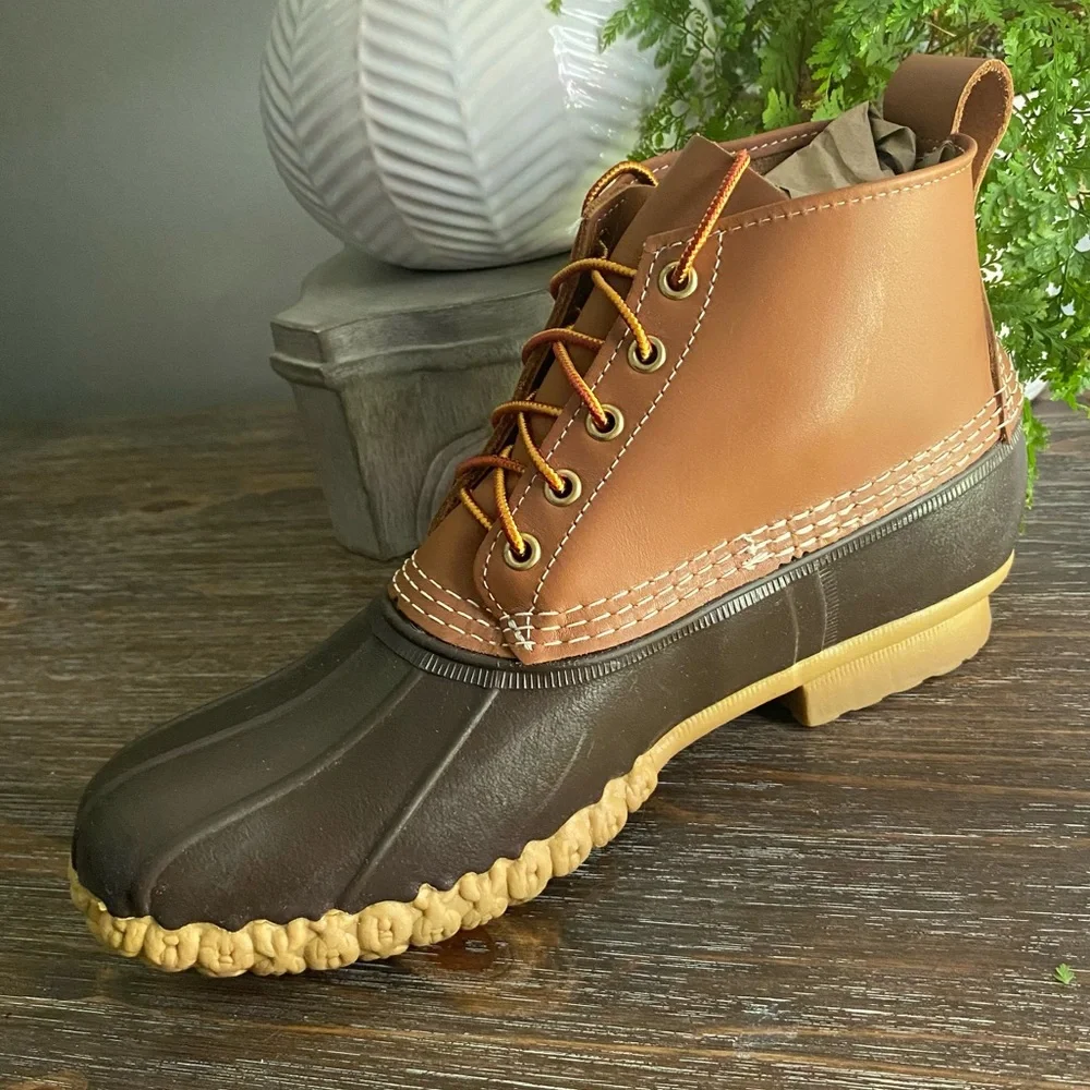 L.L. Bean Mens 10 6” Bean Duck Boots Hunting Fishing Camping‎ Outdoors Tan Brown
